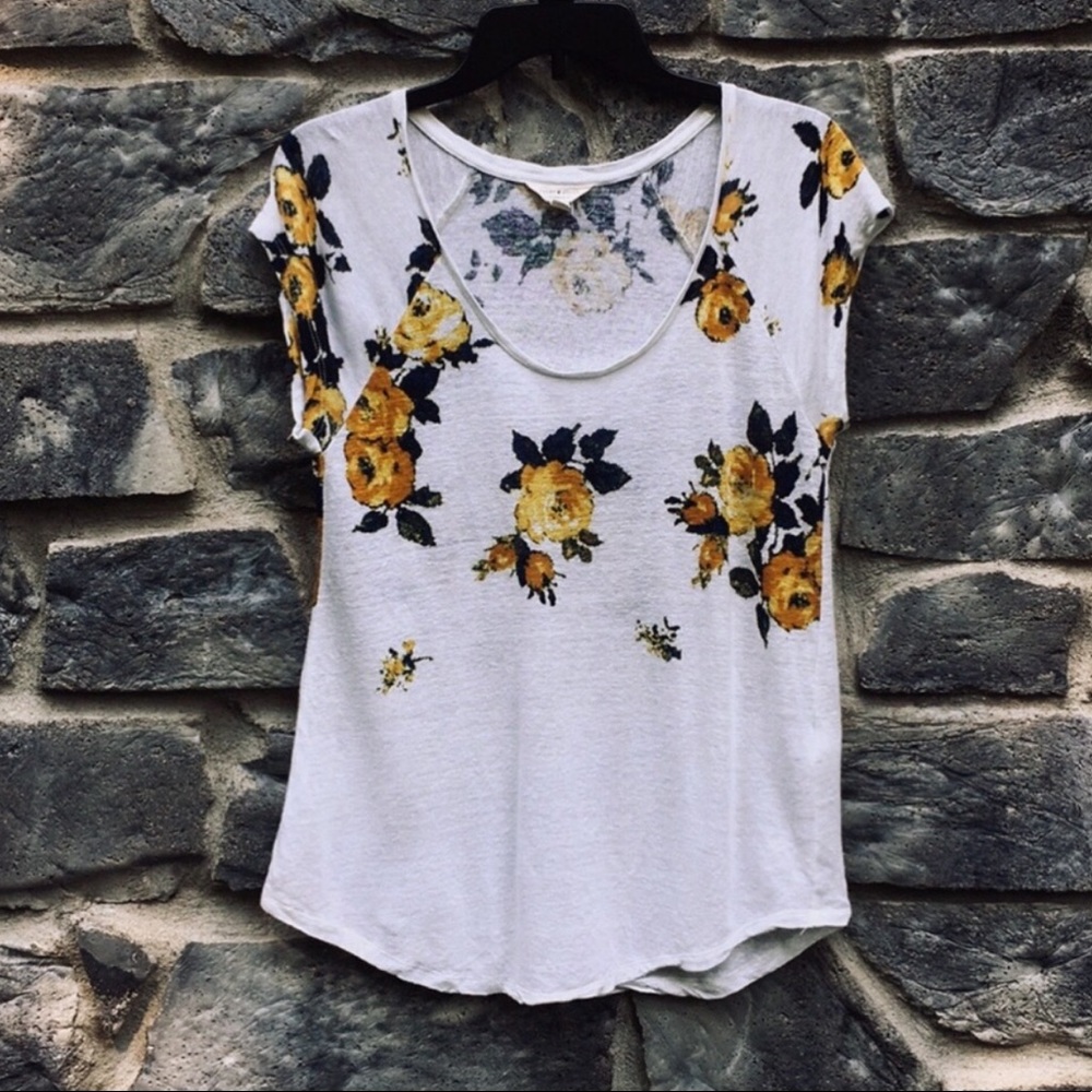Lucky Brand Women's Woodblock Floral Top